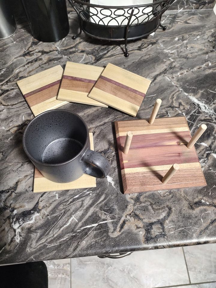 Gorgeous wood coaster set