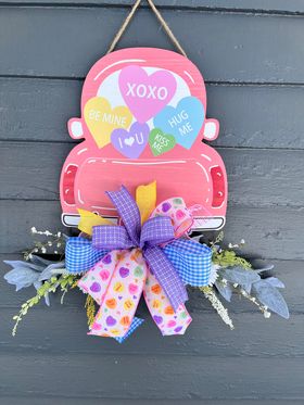 712-164-Pink Valentine's Truck Door Hanger(50)