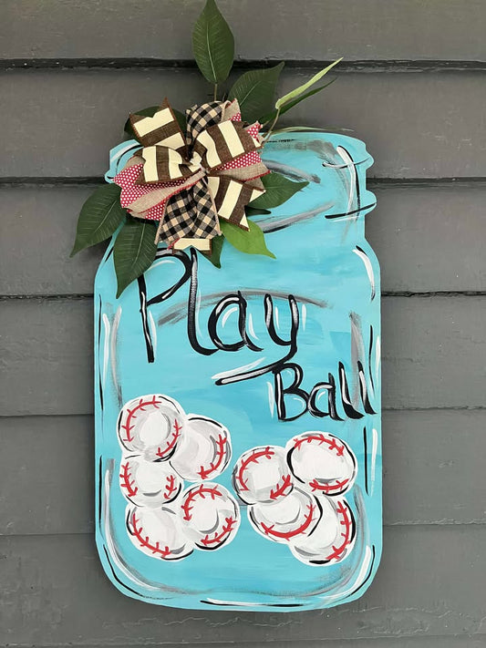 712-224-Baseball Hand Painted Door Hanger(54)