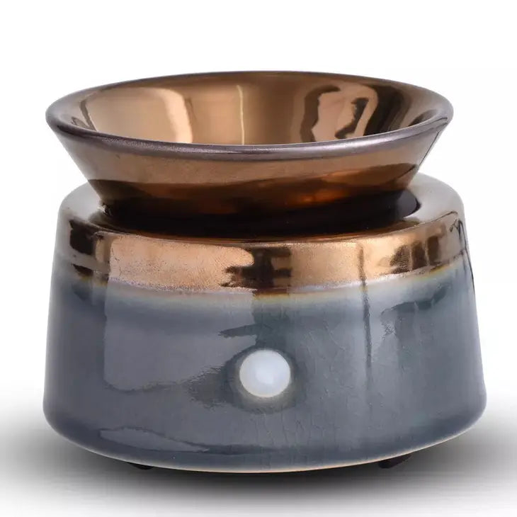 000-C18-Copper & Blue Ceramic Tapered Wax Warmer(25)