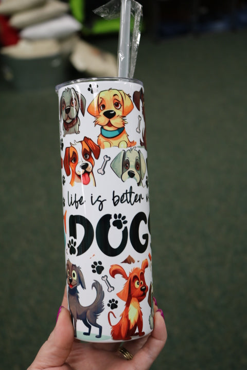 104tum18-Life Is Better With Dogs Tumbler(25)