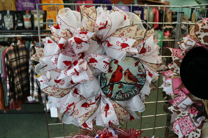568-102-Cardinal White Wreath(40)