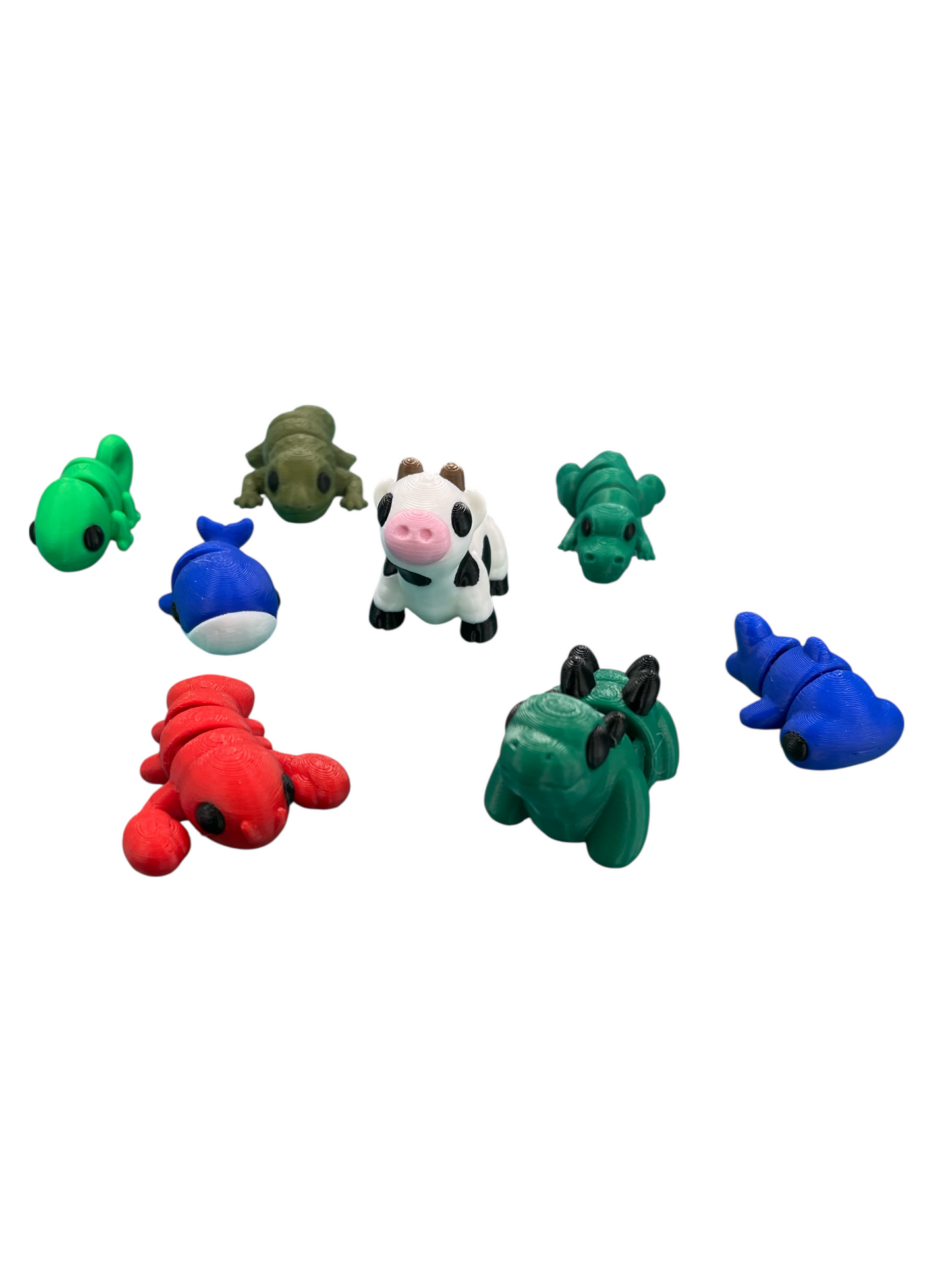 3DSet4-3D printed animal set of 8(10)
