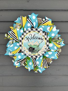 712-173-Daisy Welcome Wreath(58)