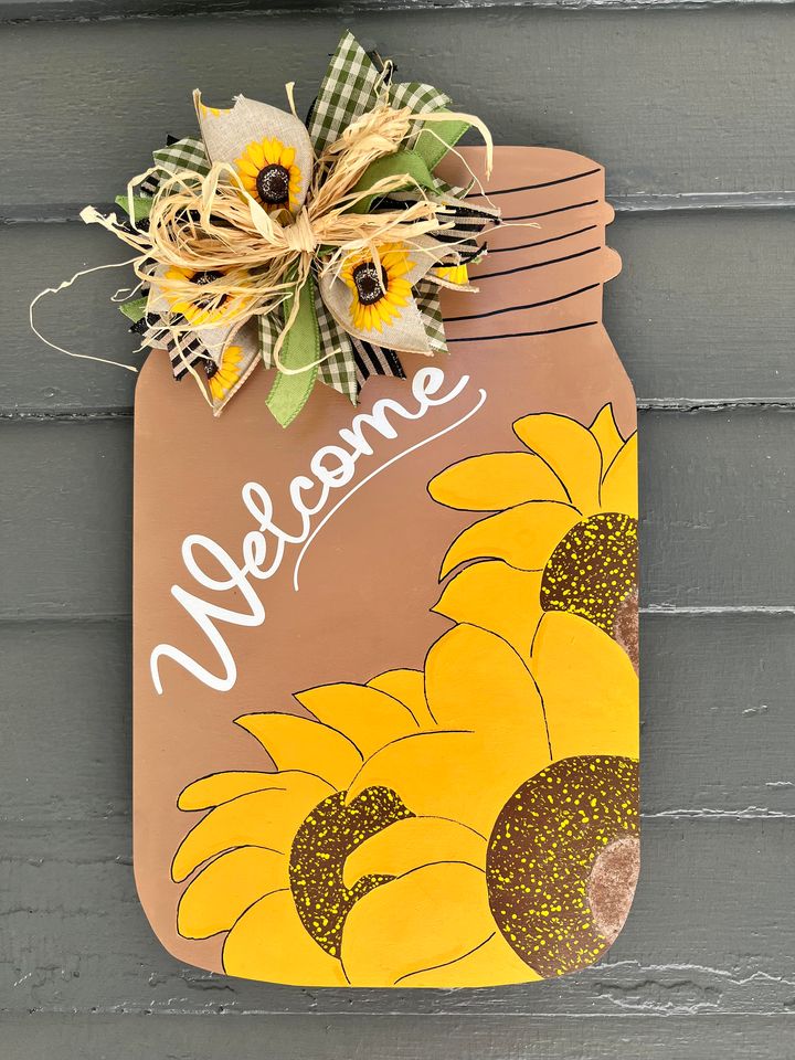 712-191-Sunflower Mason Jar Door Hanger(45)