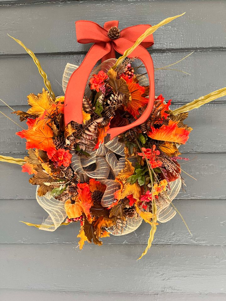 712-197-Fall wreath with ribbon hanger(30)