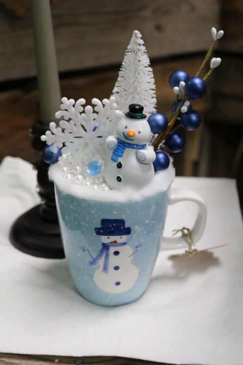 303-307-Blue Snowman Mug(9.99)