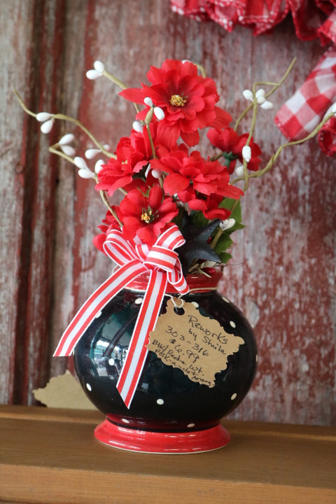 303-316-Red/Wht/Blk Polka Dot Arrangment(6.99)