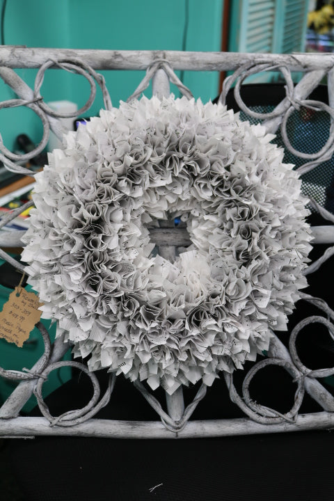 303-359-Music Paper Wreath on Grapevine Sq. (48.99)