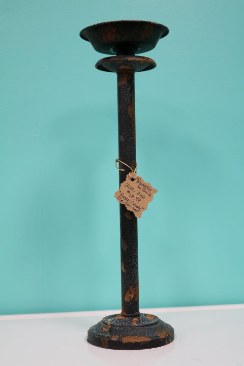 303-362-Tall Candlestick W/Pie Tin Top(18.99)