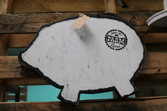 303-233-B&W Farm Fresh Wall Pig(19.99)