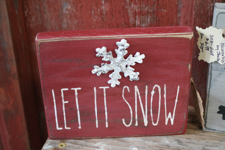 303-270-Sm Let It Snow Embellished SIgns(7.99)