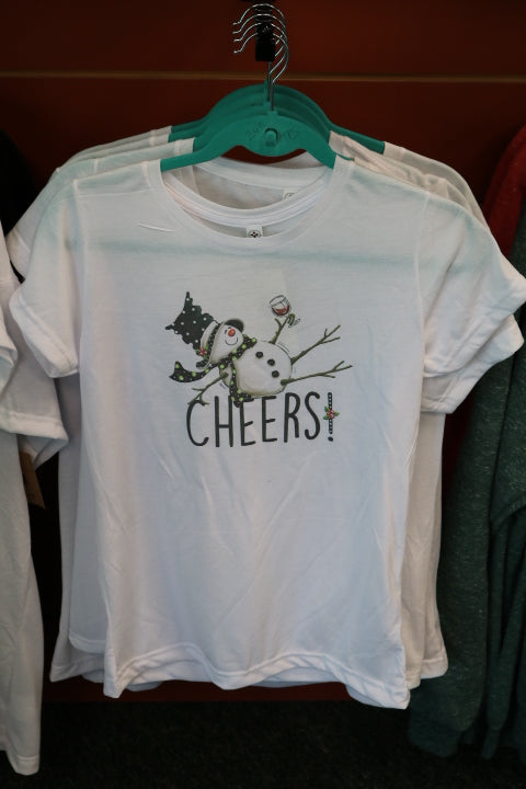 243-204-Cheers Snowman Tee(17.50)