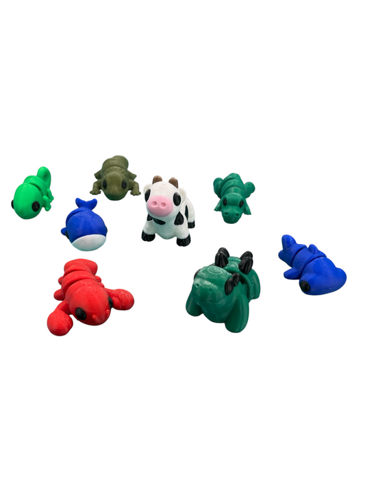 3DSet4-3D printed animal set of 8(10)