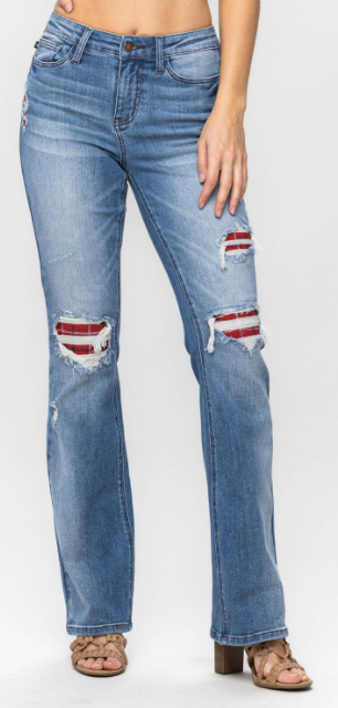 104347-Judy Blue Jeans-Plaid Peekaboo(64)