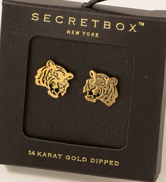 1112-Gold Dipped Tiger Earrings(15)