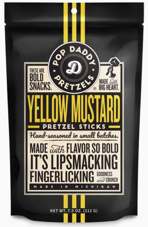 Pop Daddy Yellow Mustard Pretzels(6)