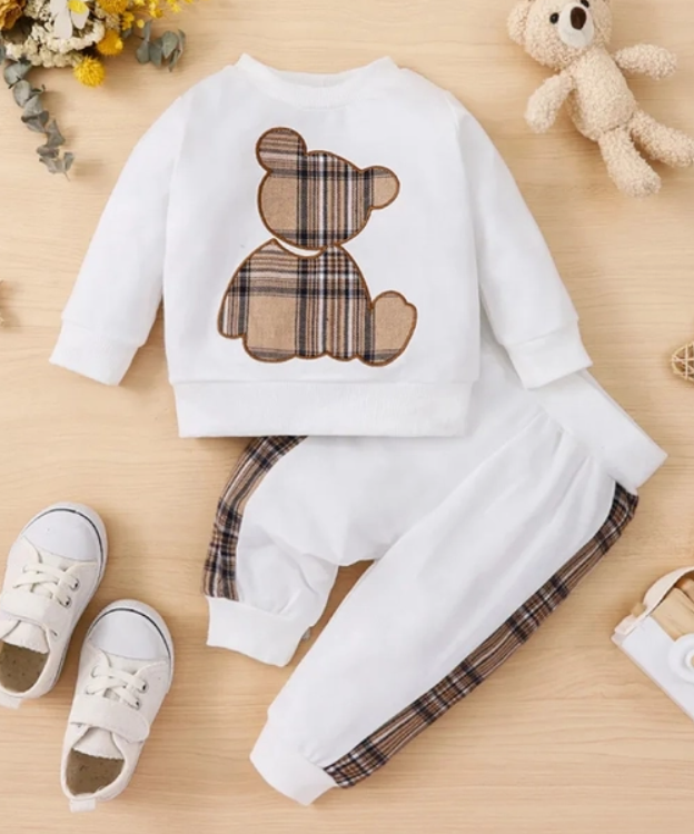 104372-2pcs Playful Bear and Plaid Set(25)