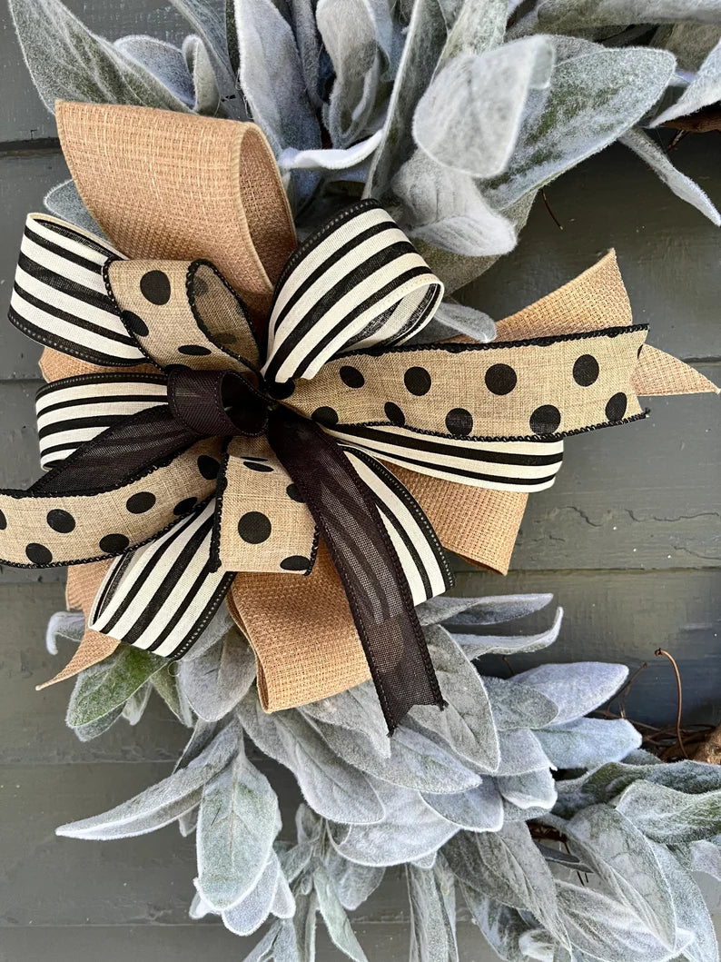 712-14-Everyday Lambs Ear Farmhouse Wreath(85)