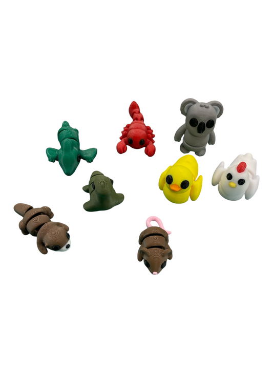 3DSet5-3D printed animal set of 8(10)